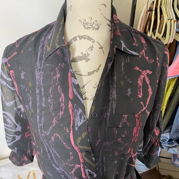 Purple button down maxi dress - Picture 3 of 4